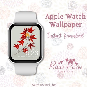 Carta da parati Apple Watch in acero giapponese, carta da parati Smart Watch, sfondo orologio, accessori Apple Watch, quadrante Apple Watch, schermata di blocco dell'orologio