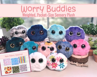 Worry Buddy, Sensory Comfort Toy, Autism toy for kids, Fuzzy sensory plush, anxiety calming sensory animal, emotional support fidget toy pet