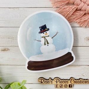 Snow Globe Sticker, Snowman Sticker for Laptop, Winter Stickers, Snow Globe Christmas, Gift for Her, Stocking Stuffer for Mom, For Friend