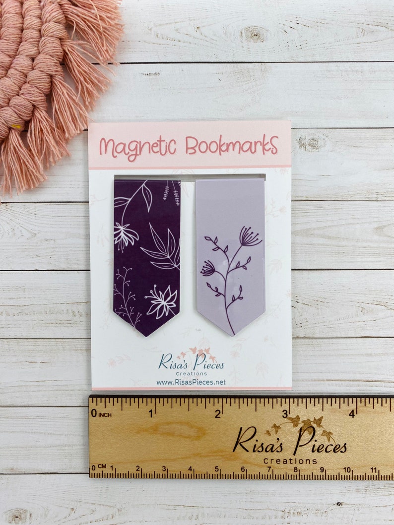 Floral Magnetic Bookmark, Reading Accessory, Planner Clip, Planner Accessory, for student, for reader, Easter basket idea, Gift for Teacher image 4