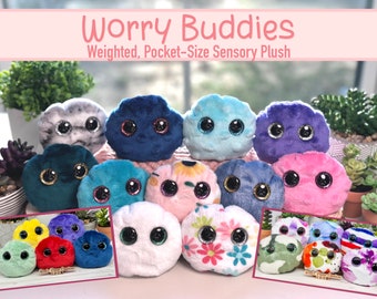 Worry Buddy, Sensory Comfort Toy, Autism toy for kids, Fuzzy sensory plush, anxiety calming sensory animal, emotional support fidget toy pet