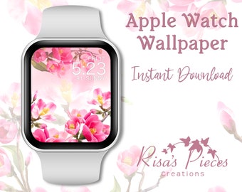 Cherry Blossoms Apple Watch Face, Smart Watch, Watch Background, Apple Watch Accessories, Sakura blossoms, Botanical Watch Face, Plant Lover