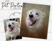 Custom Digital Painted Pet Portrait from Photo, Digital Pet Painting, Pet Memorial Gift for Friend, Pet Loss, Gift for Dog Mom, for Cat Mom