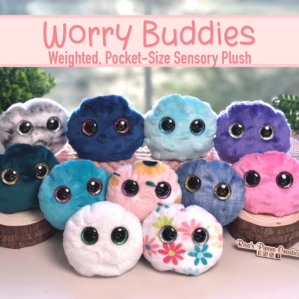 Worry Buddy, Sensory Comfort Toy, Autism toy for kids, Fuzzy sensory plush, anxiety calming sensory animal, emotional support fidget toy pet