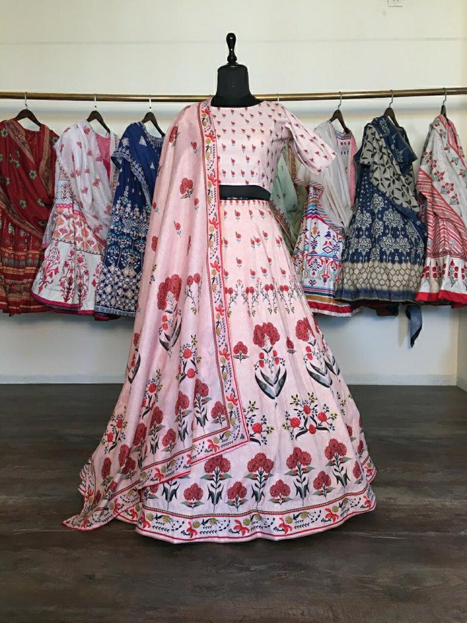 Designer Traditional Lehenga Fabric Silk Lehenga Work Printed Etsy
