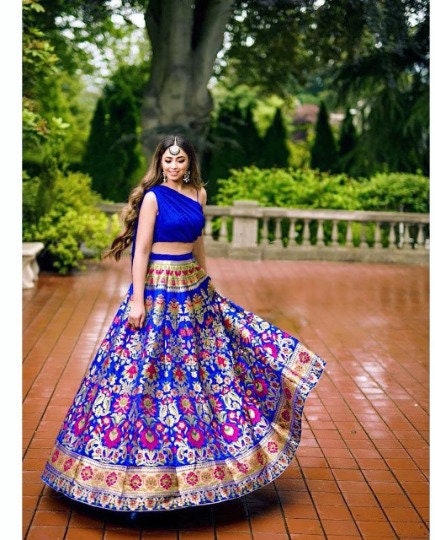 Lehengas Banarasi Silk Lehenga Work Zari Weaving Work Lehenga