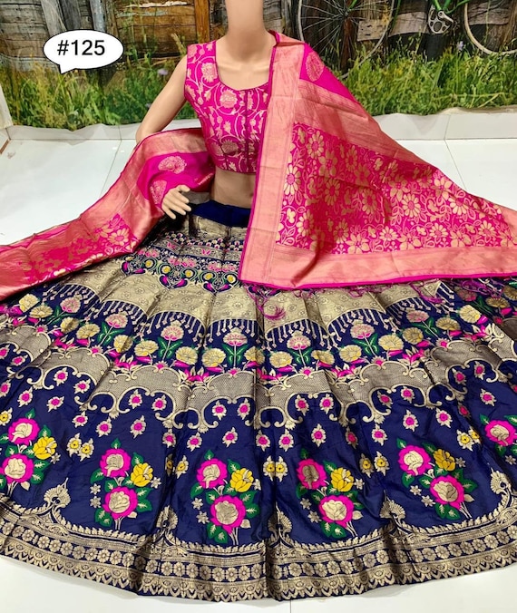 Pink blue hotsell lehenga choli