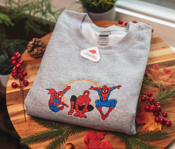 Inspirado Spiderman Crewneck Multiverse Bordado Sudadera con | Etsy España