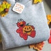 Halloween crewneck sweatshirt elmo pumpkin Spooky Embroidered Vintage pullover custom gift 