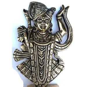 Brass Metal Bhagwan Shree Vitthal Ji - Krishna Ji Idol for Diwali Pooja / Home Temple (5 inches High) FREE Shipping across the GLOBE