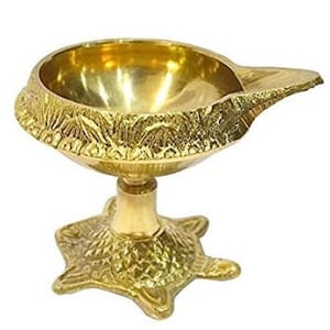2er-Set Messingmetall Kuber Kachap Oil Lamp/Akhand Diya KOSTENLOSER Expressversand in die ganze Welt