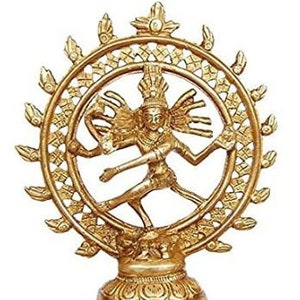 Messing standbeeld Nataraja: Idool voor huis en tempel (6 inch) GRATIS expresverzending over de hele wereld