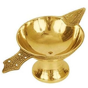Set van 2 messing metalen aarti-olielampen/diya GRATIS expresverzending over de hele wereld