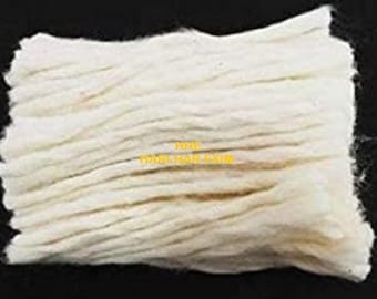 Pure Cotton Wicks White Long (2 Inches) Handmade - FREE Shipping across the GLOBE