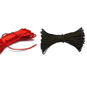 Lal  aur Kala Dora / Red and Black Thread for Evil Eye Protection and wearig around the Neck and Arm FREE Shipping across the GLOBE