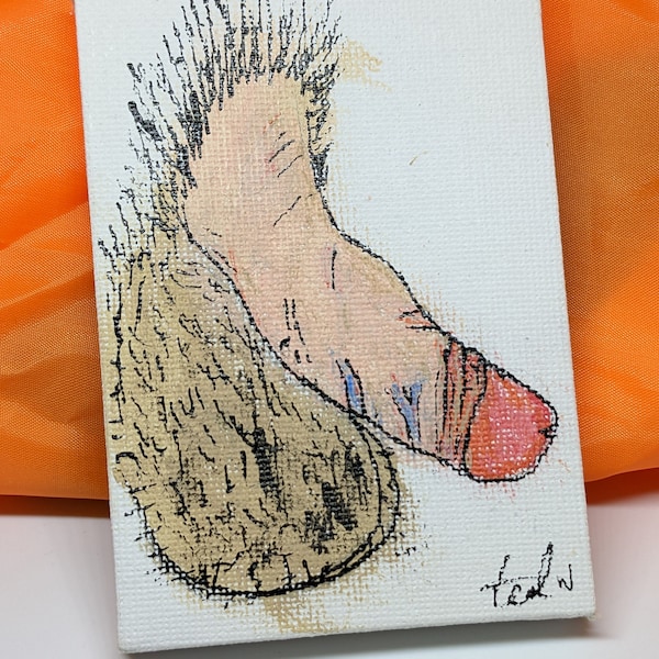 Penis Artwork Painting Etsy