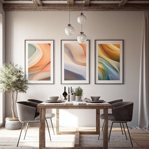 Bundle of 3 Digital Abstract Art Prints, Modern Home Décor, Instant Download, Wall Art Collection, Multiple Sizes, Buy 3 and Save
