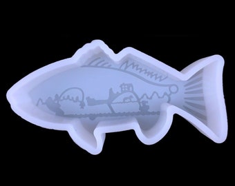 Fish Car Freshie Mold, Candle Making Mold, Epoxy Resin Mold, Soup Mold, Silicone Mold for Aroma Beads