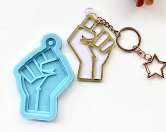 Fist Keychain Silicone Mold for Resin, Epoxy Mold, Casting Mold, Resin Craft Molds