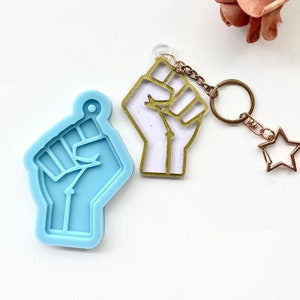 Fist Keychain Silicone Mold for Resin, Epoxy Mold, Casting Mold, Resin Craft Molds