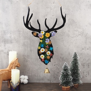 Deer Wall Hanging Silicone Mold, Epoxy Resin Mold, DIY Christmas Home Decor