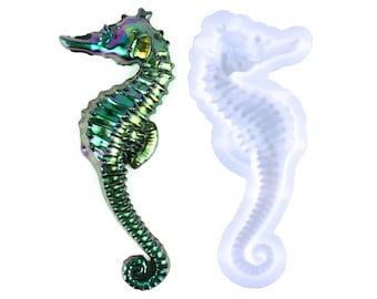 Stampo in silicone Seahorse per resina, stampo portachiavi