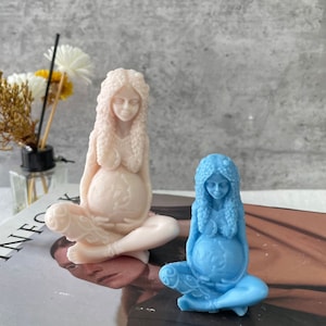 Goddess Gaia Candle Mold, Mother of the Earth Silicone Mold