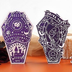 Halloween Planchette Coffin Trinket Box Silicone Mold, Resin Craft Molds