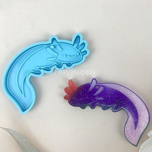 Cute Axolotl Keychain Silicone Mold, Epoxy Mold, Resin Craft Mold