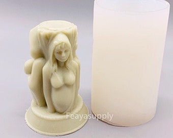 Moule de bougie de terre mère de déesse, moule en Silicone