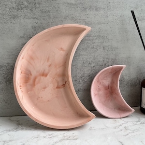 Crescent Moon Tray Silicone Mold, Concrete Mold, Epoxy Resin Mold