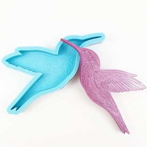 Large Hummingbird Silicone Mold, Coaster Resin Mold, Ornament Mold, Epoxy Resin Mold