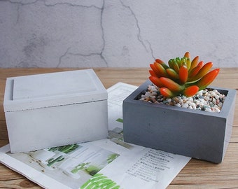 Diamond Texture Concrete Flower Pot Silicone Mold - 9.5x6.5cm Planter Mold For Cement, Resin, Clay