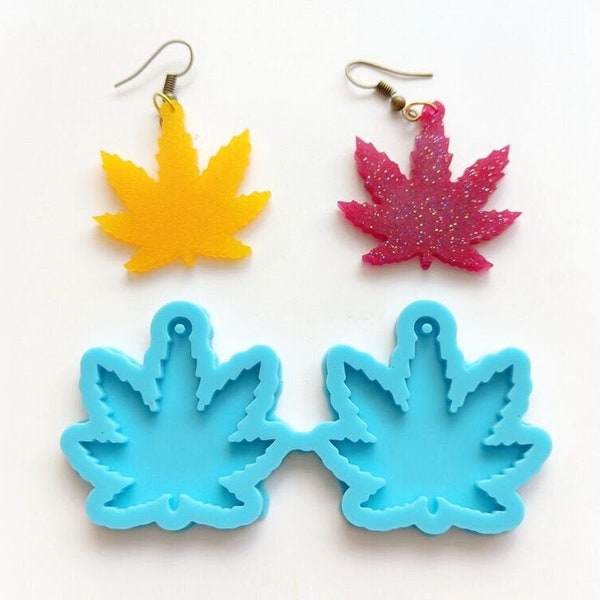 Pot Leaf Earring Silicone Mold, Weed Leaf Keychain Mold, Pendant Mold, Jewelry Mold, Resin Craft Molds