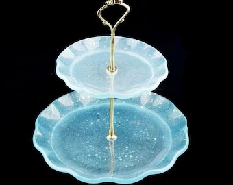 2 Tiered Serving Tray Mold,  Cupcake Tray Resin Mold, Dessert Tray Silicone Mold, Serving Stand Mold, Epoxy Resin Mold