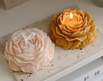 Peony Flower Silicone Mold 3D Flower Scented Candle Mold Fondant Cake Soap Resin Craft Mold