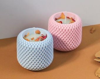 Concrete Candle Vessel Mold, Candle Holder Mold, Epoxy Resin Mold, Silicone Casting Mold