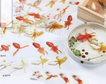 Fish Sticker, Goldfish Sticker for Resin Mold, Resin Art