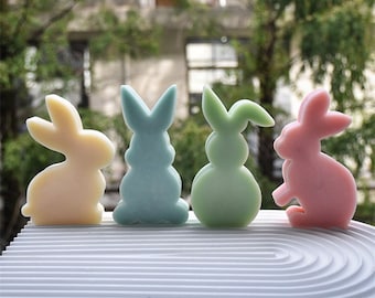 Easter Bunny Silicone Mold, Cute Rabbit Concrete Cement Mold Silicone Candle Mold Fondant Mold Cake Mold Resin Mold Raysin Mould