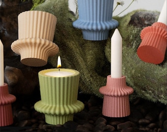 Candle Holder Mold Concrete Candlestick Holder Mold Cement Tea Light Holder Mold Gypsum Mold Casting Mold Resin Mold DIY Home Decoration