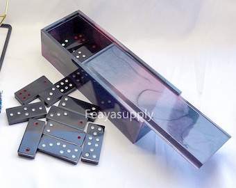 Domino and Case Mold, Silicone Domino Mold for Resin, Domino Box Resin Mold