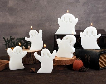 Leuke spookkaars mal, Halloween geurkaarsen mal DIY beton mal, epoxyhars mal, siliconen gietvorm, herfst decor mal