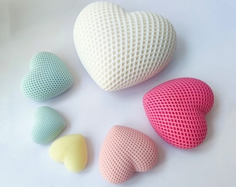 3D Large Heart Silicone Mold, Valentines Candle Mold Fondant Chocolate Cake Making Mold Soap Mold Epoxy Resin Mold