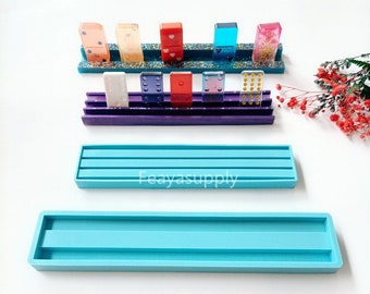 Domino Rack Silicone Mold, Domino Tray/Holder Mold