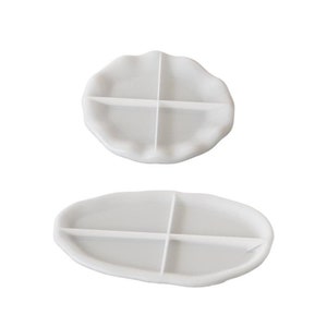 Irregular Oval Tray Mold Concrete Round Tray Mold Jesmonite Tray Mold Resin Jewelry Tray Mold Plate Mold Dish Mold, Silicone Casting Mold