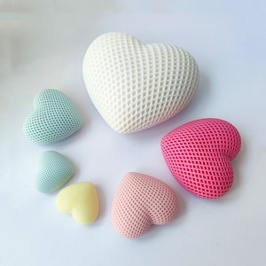 3D Large Heart Silicone Mold, Valentines Candle Mold Fondant Chocolate Cake Making Mold Soap Mold Epoxy Resin Mold