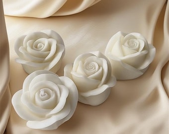 Molde de silicona con forma de rosa en 3D, molde para velas perfumadas, molde para yeso, fondant, pastel, resina, molde artesanal