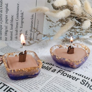 Heart Candle Vessel Mold, Concrete Candle Holder Mold, Heart Jewelry Trinket Dish Resin Mold, Jesmonite Mold, Silicone Casting Mold
