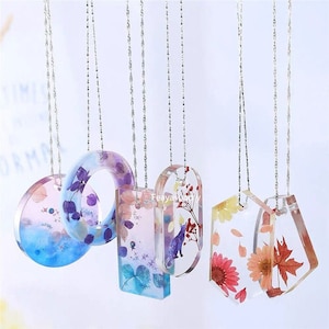 A) Heart Silicone Resin Mould Resin Pendant Jewellery Molds DIY