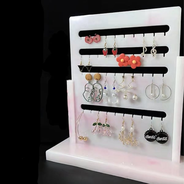 Jewelry Display Stand Resin Mold, Earring Jewelry Display Board Silicone Mold, Earring Holder Mold, Jewelry Organizer Mold